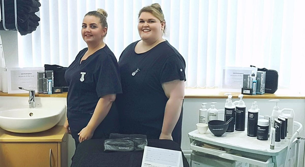 NVQ Beauty Therapy Students Bev  Epolseton and Jo Chestnutt